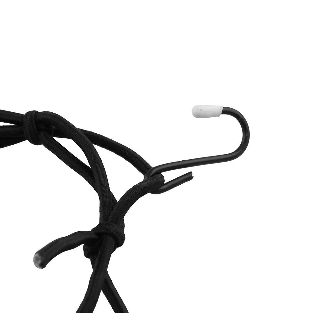 (30x30cm) Motorcycle luggage net bicycle safety net for luggage rack with hooks - Black