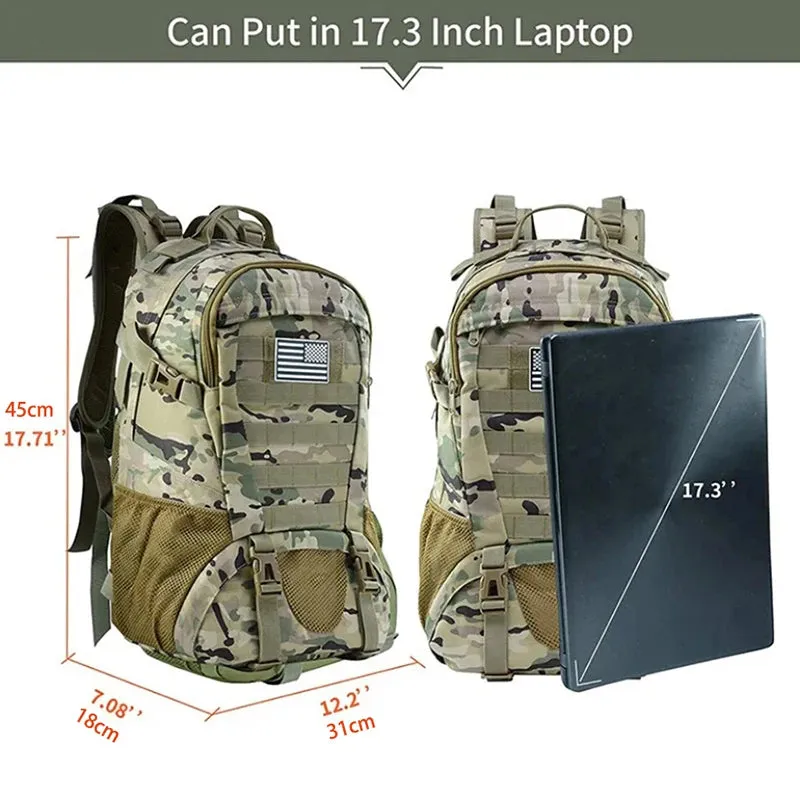 35L Tactical Backpack Molle Assault Rucksack Outdoor Travel Hiking Rucksacks Camping Hunting Climbing Casual Bags