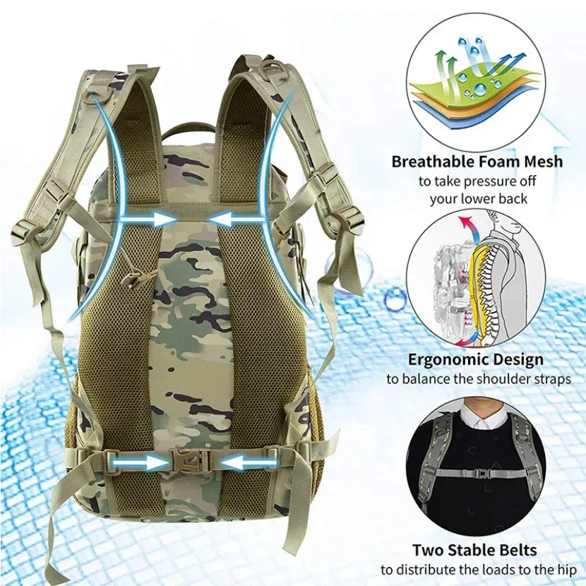 35L Tactical Backpack Molle Assault Rucksack Outdoor Travel Hiking Rucksacks Camping Hunting Climbing Casual Bags