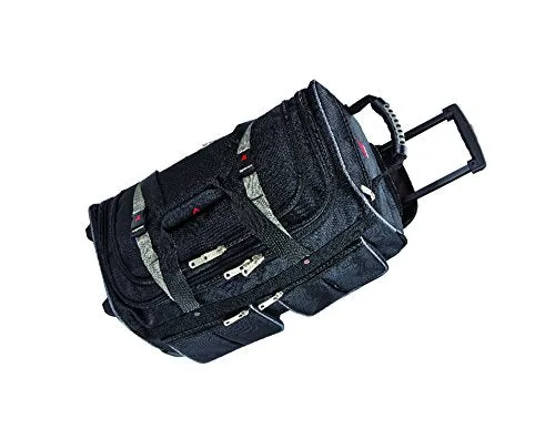 Athalon Luggage 22 Inch 15-Pocket Duffel Bag, Black