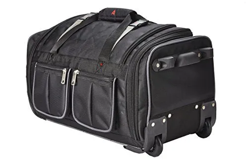 Athalon Luggage 22 Inch 15-Pocket Duffel Bag, Black