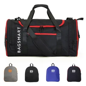 Bagsmart Men Travel Bag Folding Bag Foldable Molle Women Tote Waterproof Nylon Casual Travel Duffel