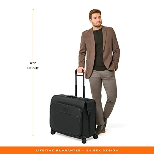 Briggs & Riley Baseline Garment Bags, Black, Deluxe Wardrobe Spinner