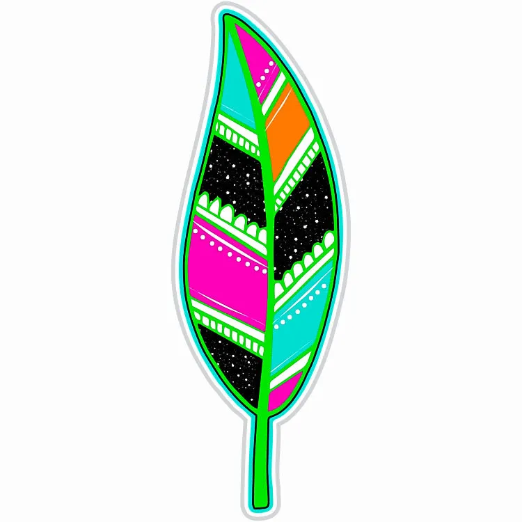 Bright Magical Feather Sticker - Wholesale