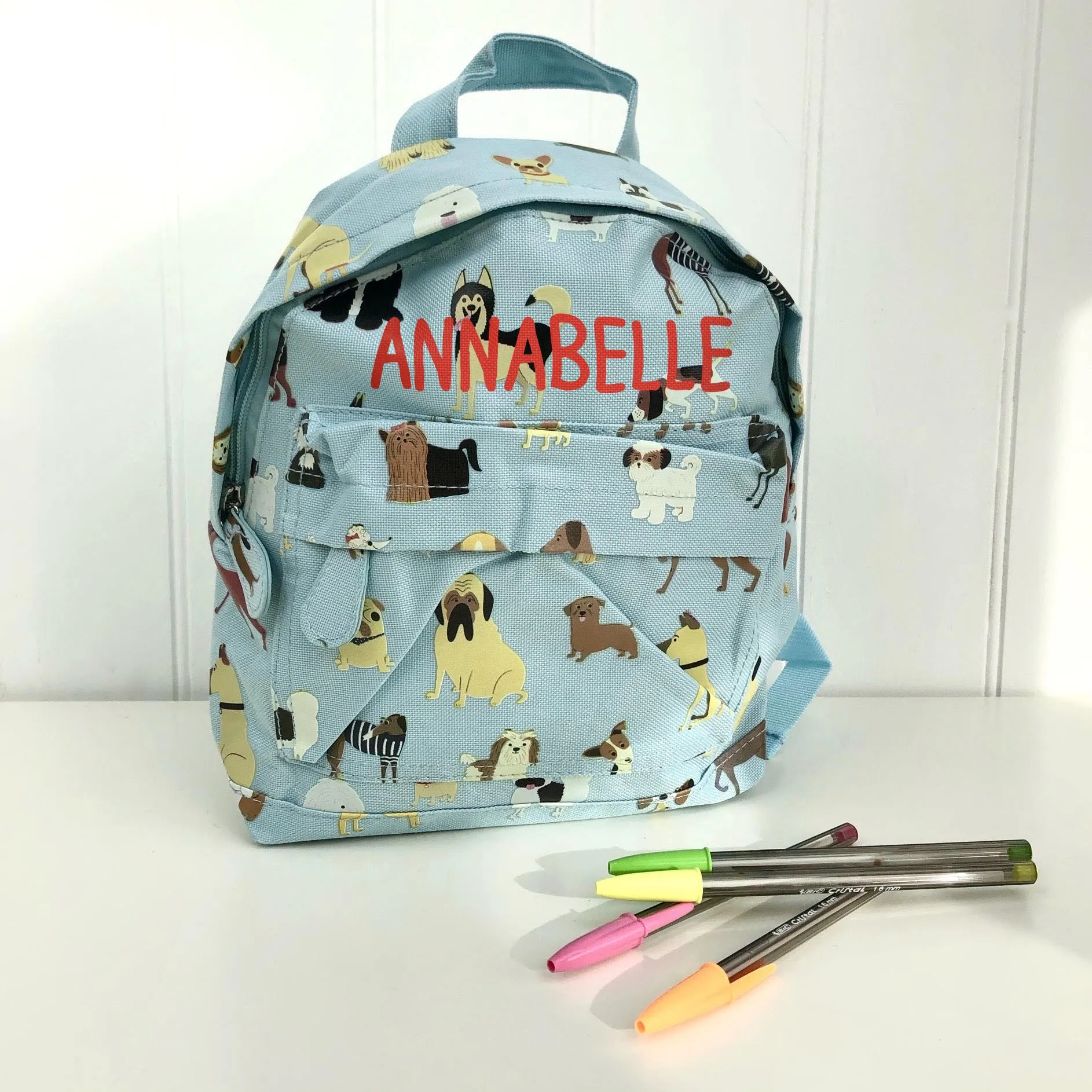 Children's Personalised Backpack With Dog Design
