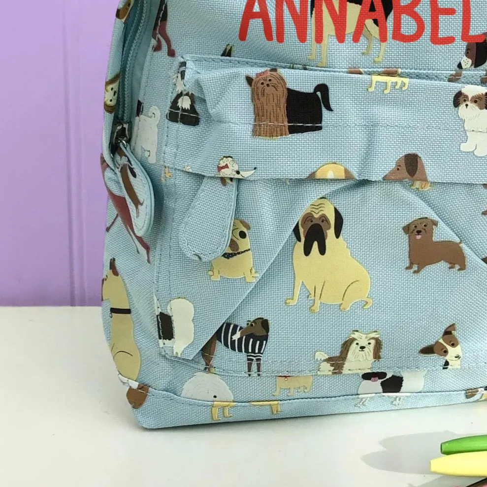 Children's Personalised Backpack With Dog Design