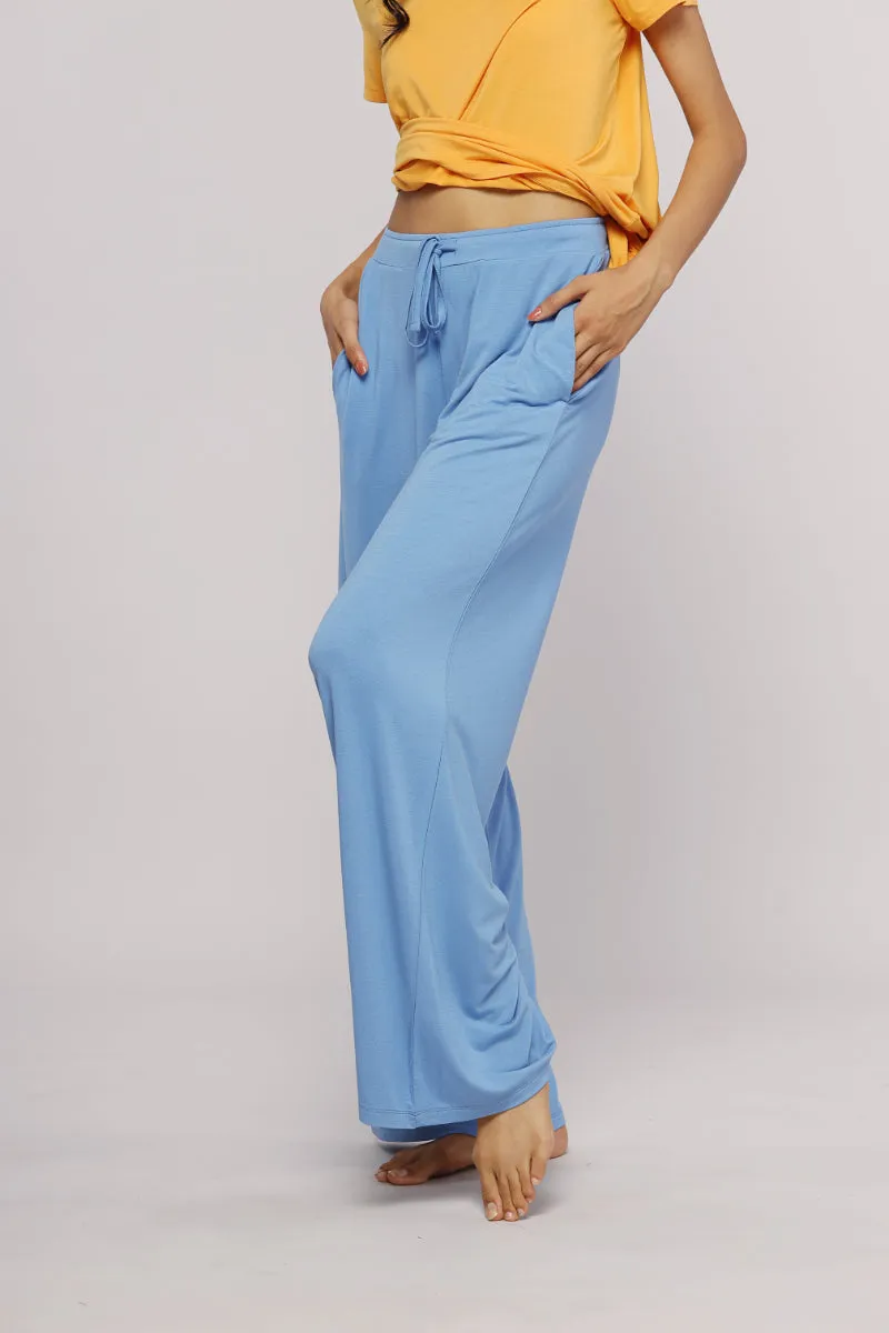 Cozy Blue Flared Lounge pajama set