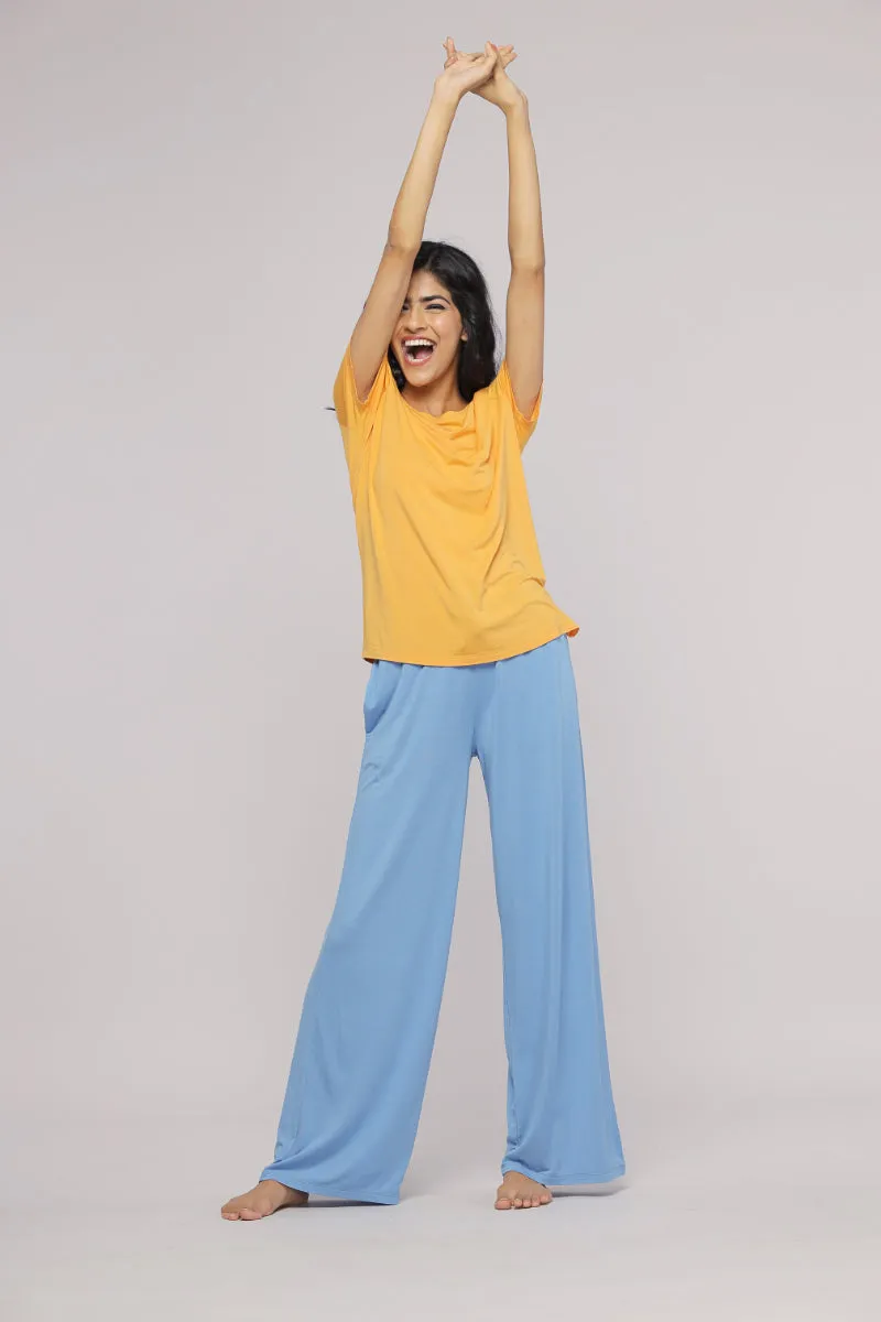 Cozy Blue Flared Lounge pajama set