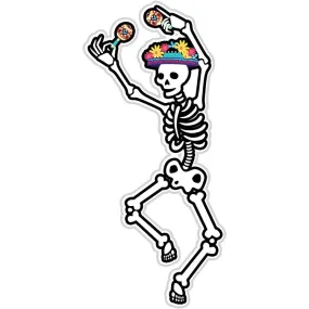 Dancing Day Of The Dead Skeleton Sticker - Wholesale