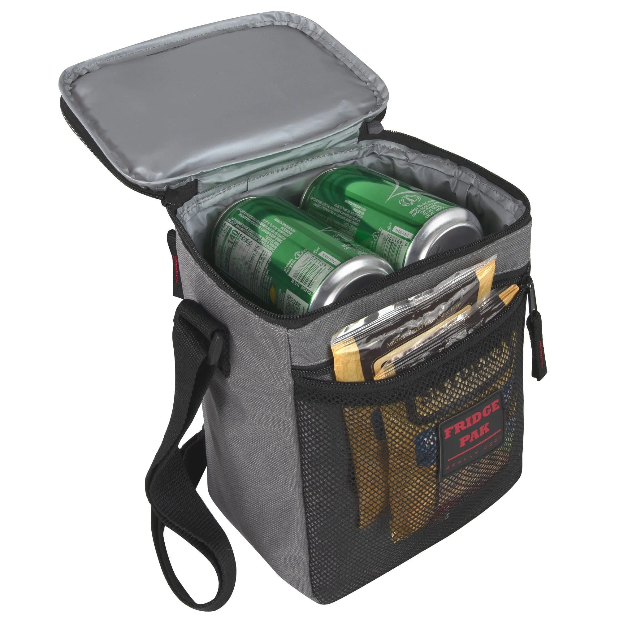 Fridge Pak 6 Can Cooler Bag With Front Mesh Pocket
