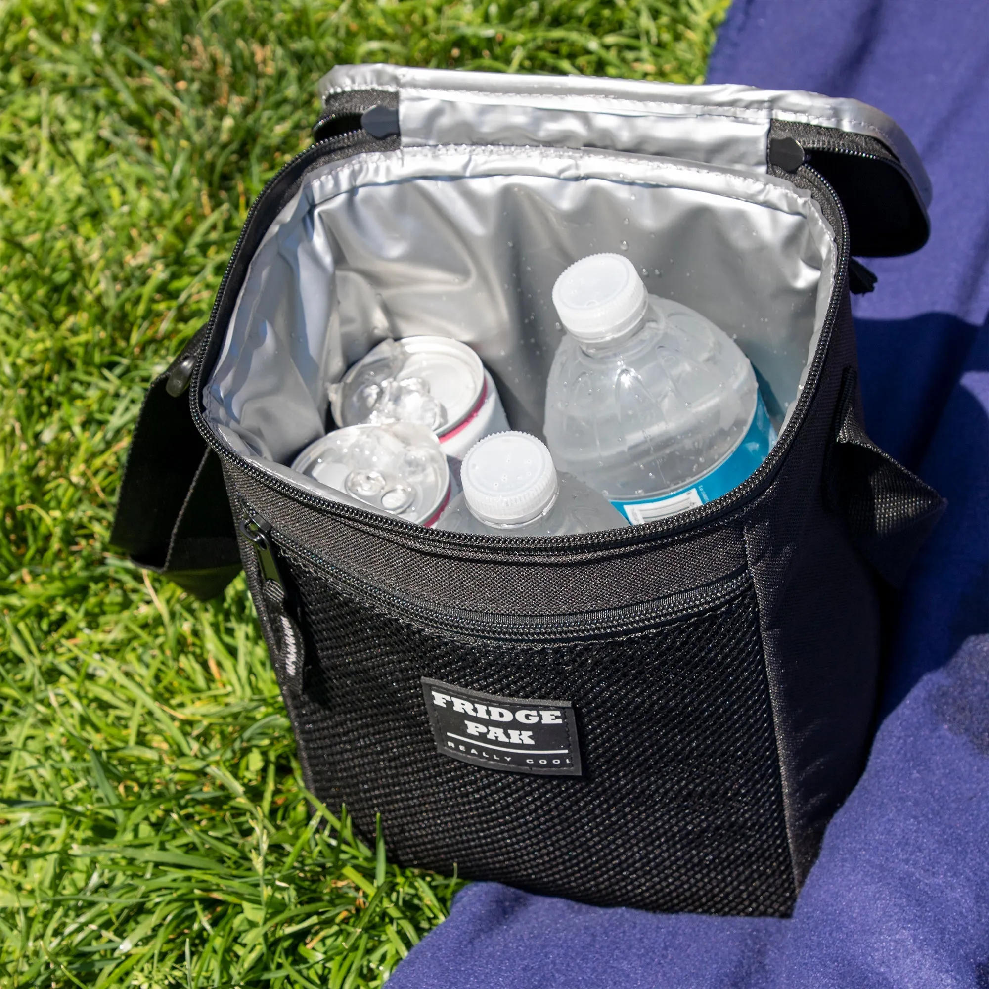 Fridge Pak 6 Can Cooler Bag With Front Mesh Pocket