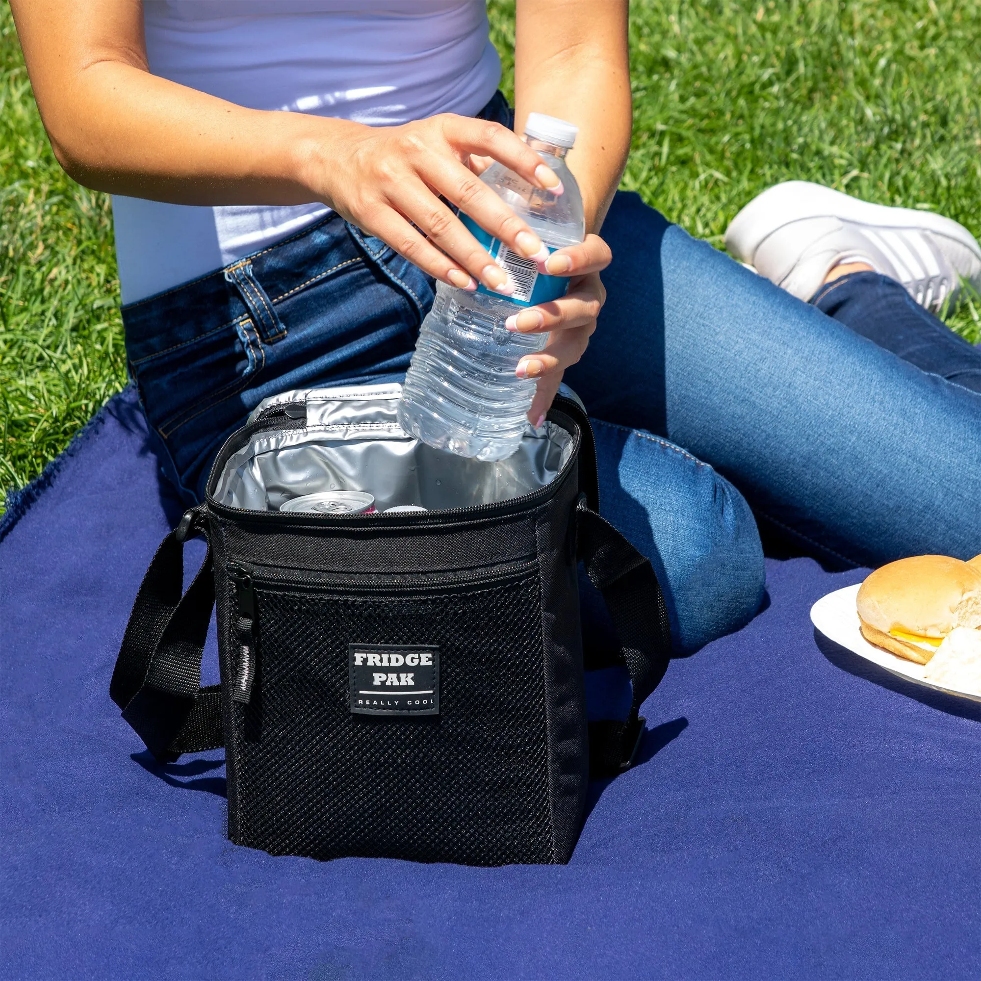 Fridge Pak 6 Can Cooler Bag With Front Mesh Pocket