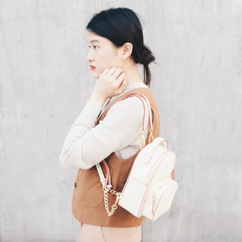 Genuine Leather Mini Backpacks Handbags Cross Body Bags Women