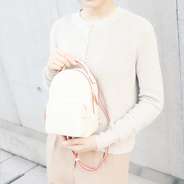 Genuine Leather Mini Backpacks Handbags Cross Body Bags Women