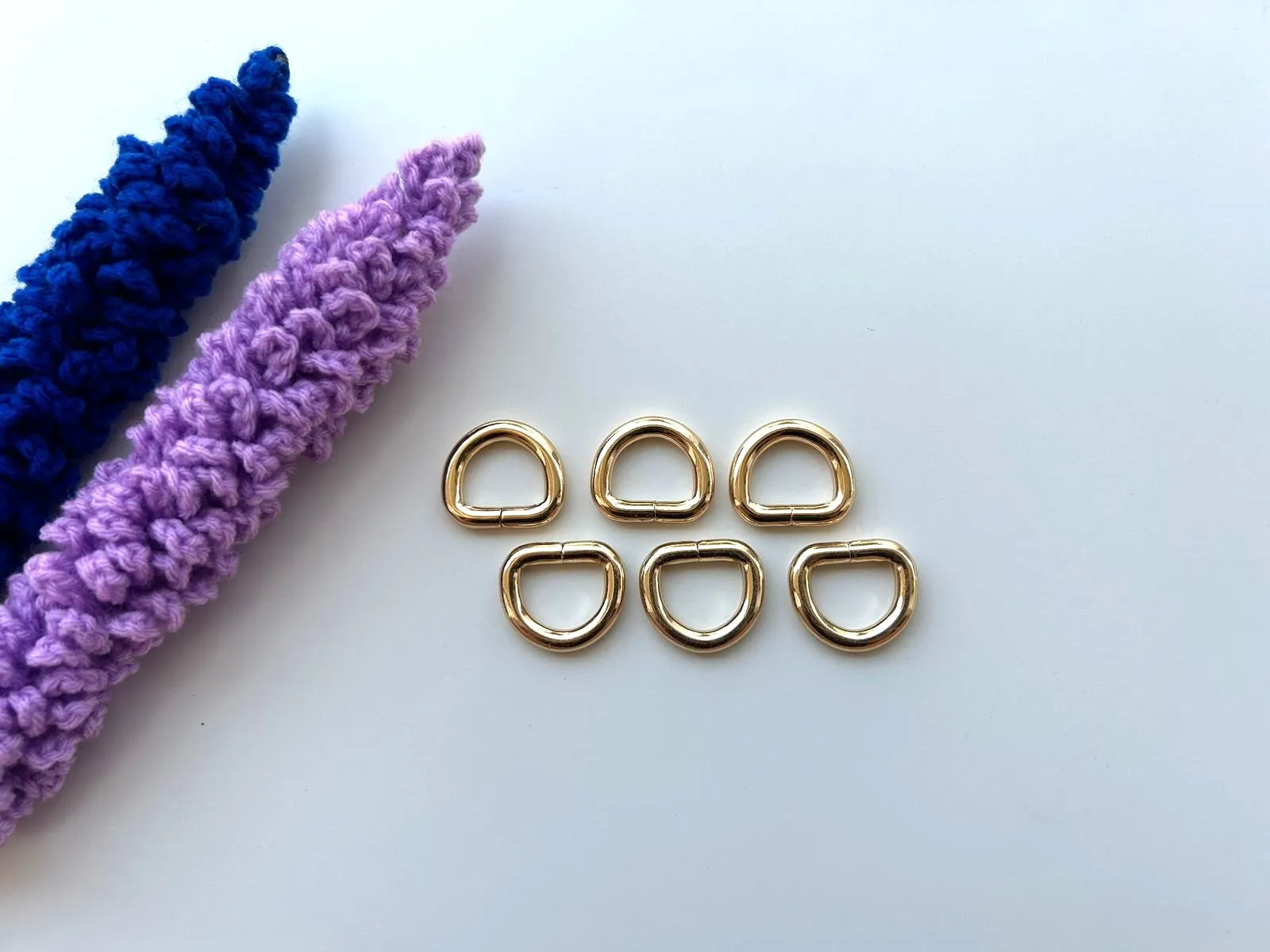Golden Metallic D Rings