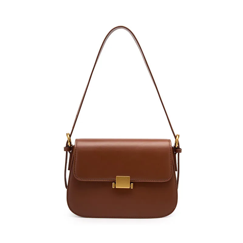 HIGH END AND NICHE DESIGN UNDERARM BAG, GENUINE LEATHER WOMEN'S BAG