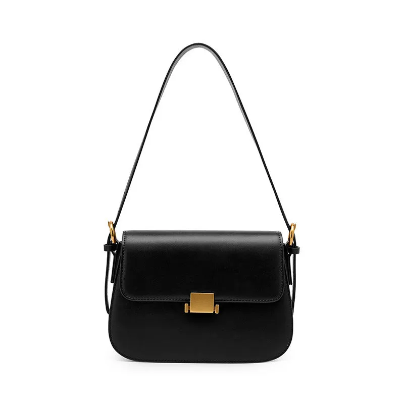 HIGH END AND NICHE DESIGN UNDERARM BAG, GENUINE LEATHER WOMEN'S BAG