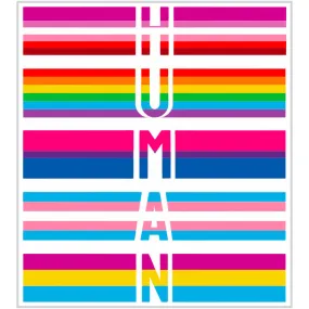 Human In Gay Pride Flags Sticker