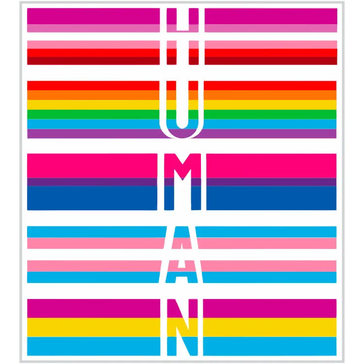 Human In Gay Pride Flags Sticker