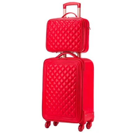 LeTrend High grade luxury Brand Rolling Luggage Set Spinner High capacity Trolley Retro PU Leather 16/20‘ Cabin Suitcase Wheels