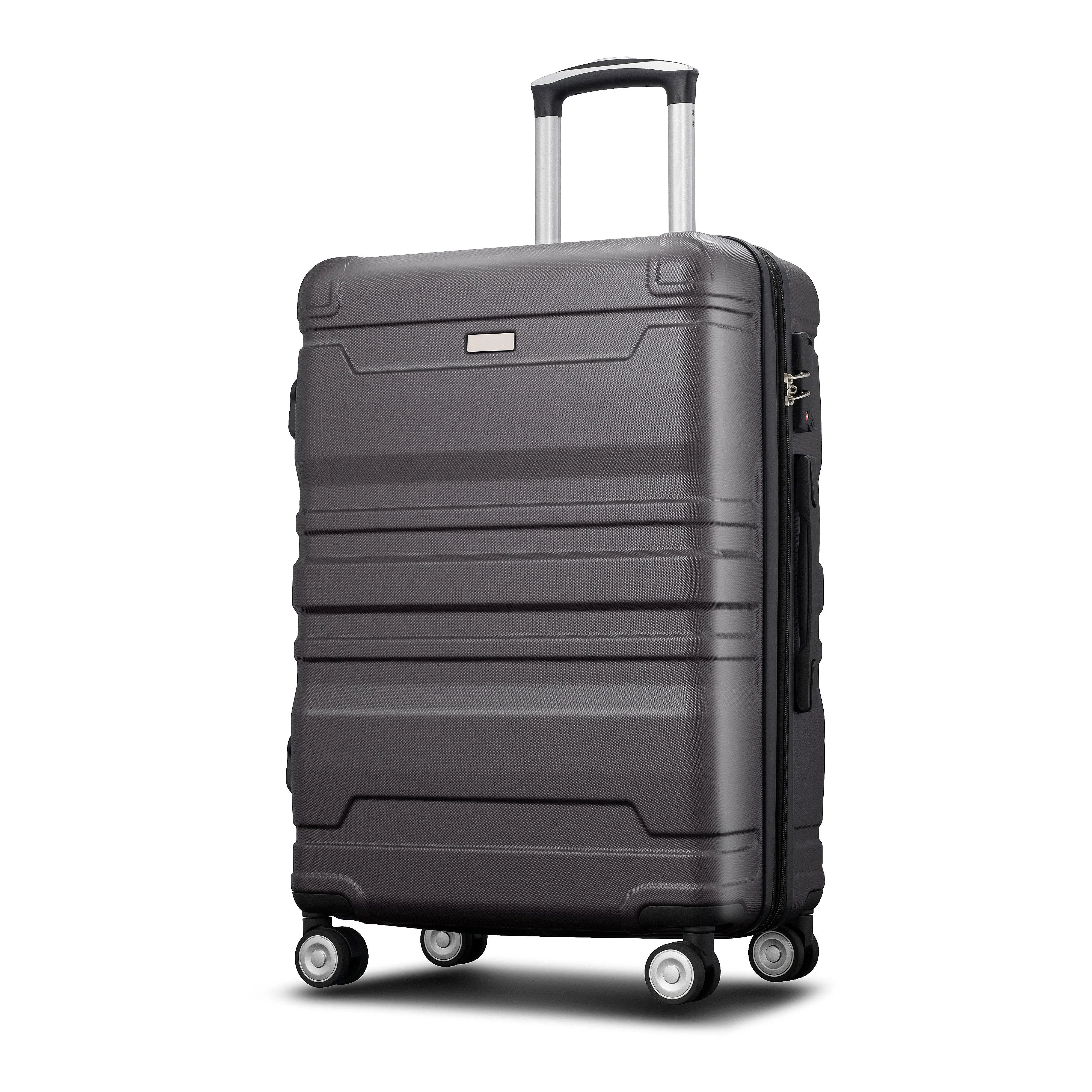 Luggage Sets New Model Expandable Abs Hardshell 3 Pieces Clearance Luggage Hardside Lightweight Durable Suitcase Sets Spinner Wheels Suitcase With Tsa Lock 20''24''28'' (Dark Gray)