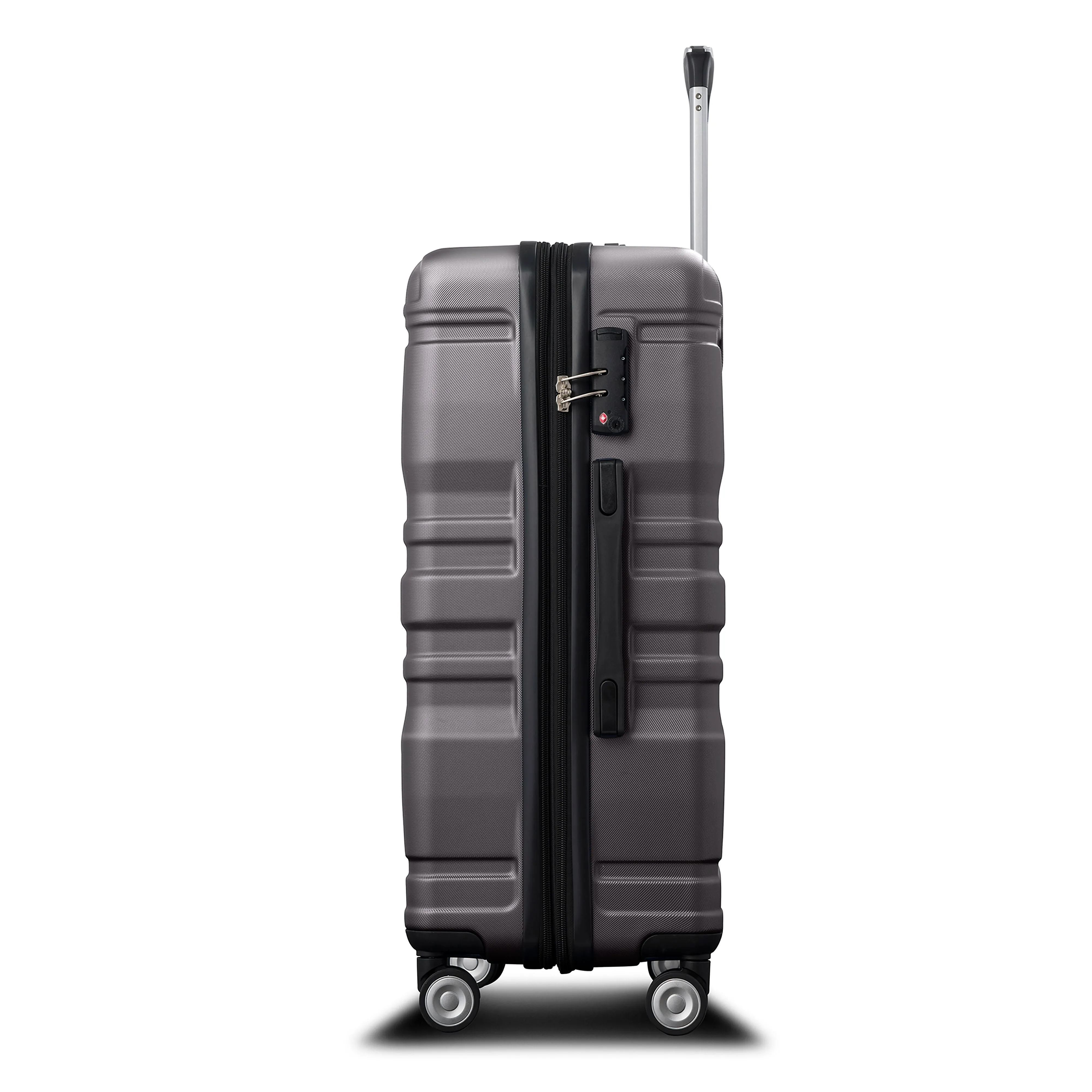 Luggage Sets New Model Expandable Abs Hardshell 3 Pieces Clearance Luggage Hardside Lightweight Durable Suitcase Sets Spinner Wheels Suitcase With Tsa Lock 20''24''28'' (Dark Gray)