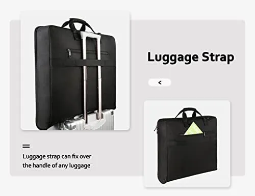MATEIN Garment Bags, Large Suit Travel Bag with Pockets & Shoulder Strap for Business Trip, Professional Foldable Carry On Bag Gifts for Men Women, Client, Waterproof Luggage Bags for Travel, Black