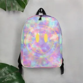 Minimalist Backpack Smiley Face Tie Dye