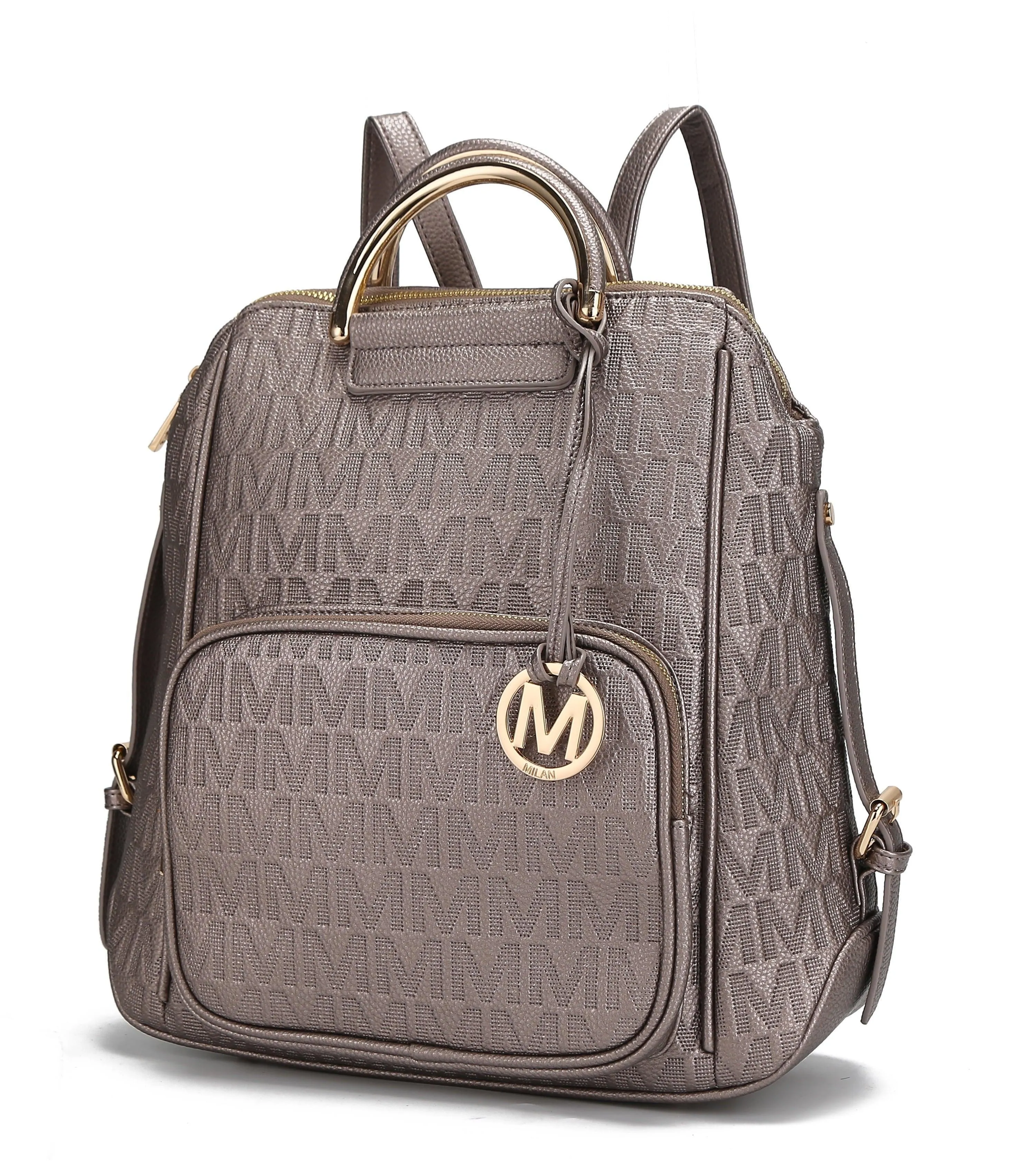 MKF Collection Torra Women's Backpack, Vegan Leather Bookbag Purse for Travel, Work and School by Mia K - Mustard