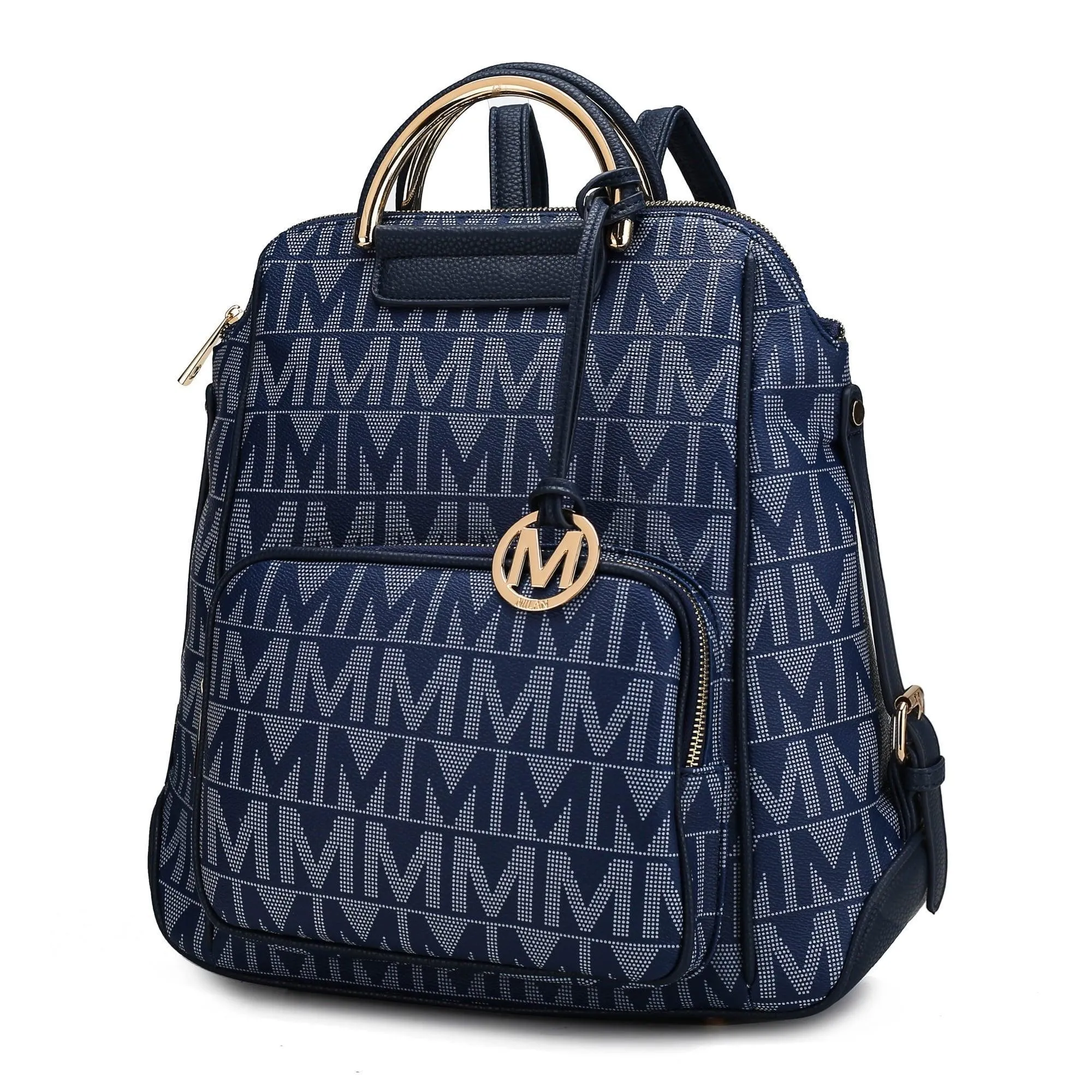 MKF Collection Torra Women's Backpack, Vegan Leather Bookbag Purse for Travel, Work and School by Mia K - Mustard