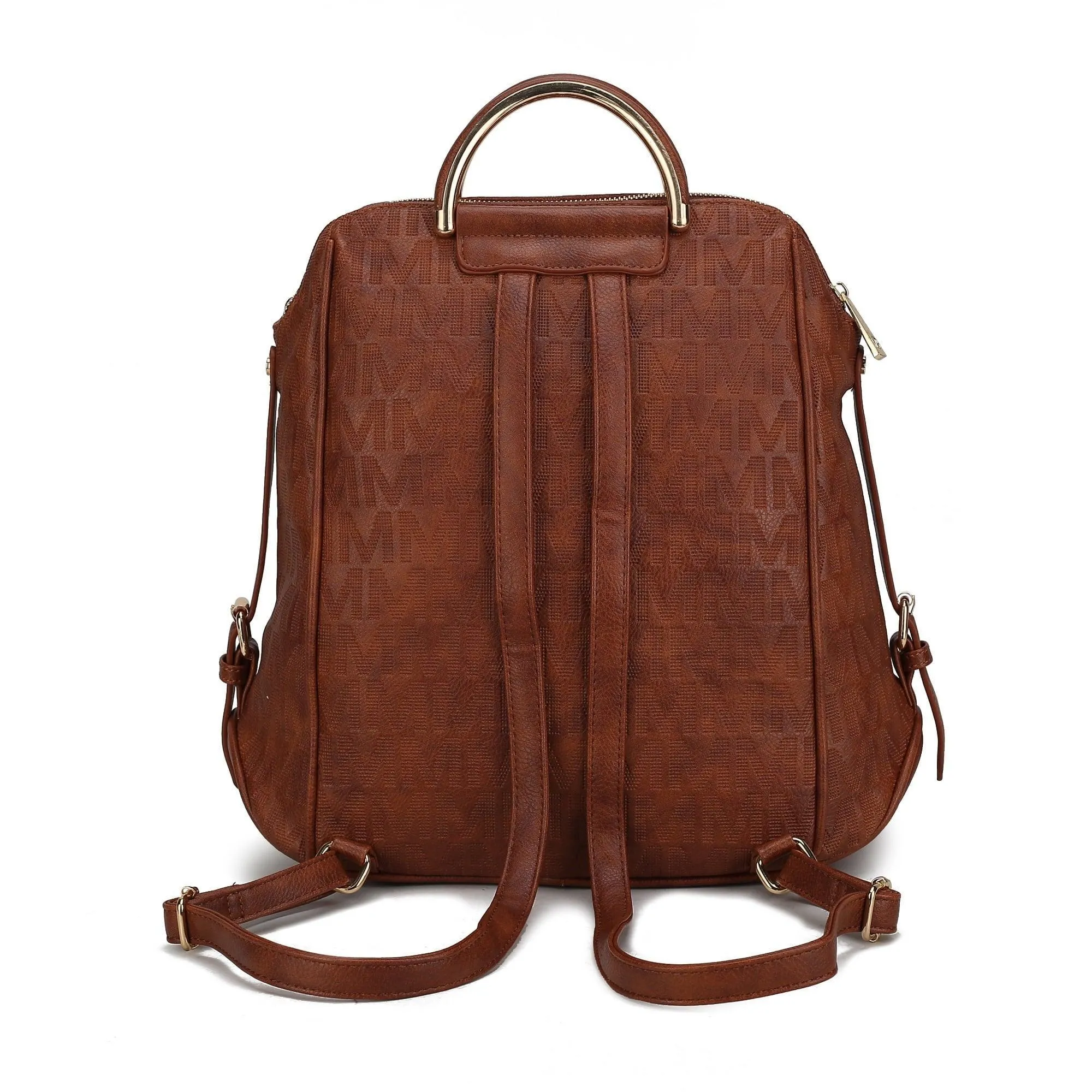 MKF Collection Torra Women's Backpack, Vegan Leather Bookbag Purse for Travel, Work and School by Mia K - Mustard