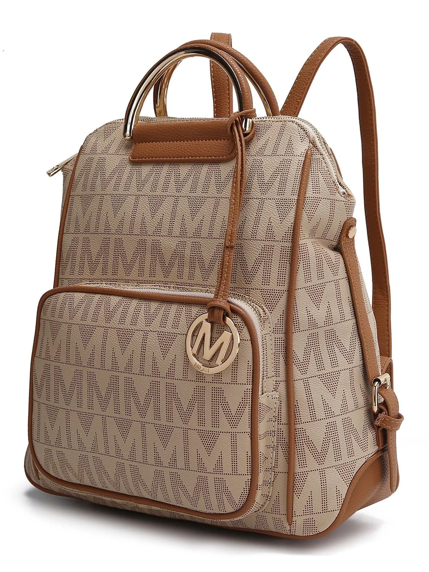 MKF Collection Torra Women's Backpack, Vegan Leather Bookbag Purse for Travel, Work and School by Mia K - Mustard