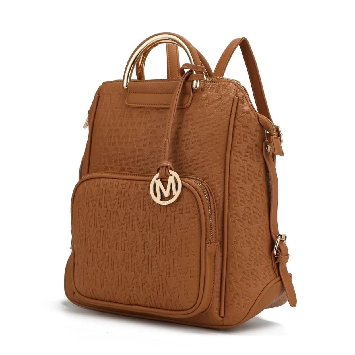 MKF Collection Torra Women's Backpack, Vegan Leather Bookbag Purse for Travel, Work and School by Mia K - Mustard