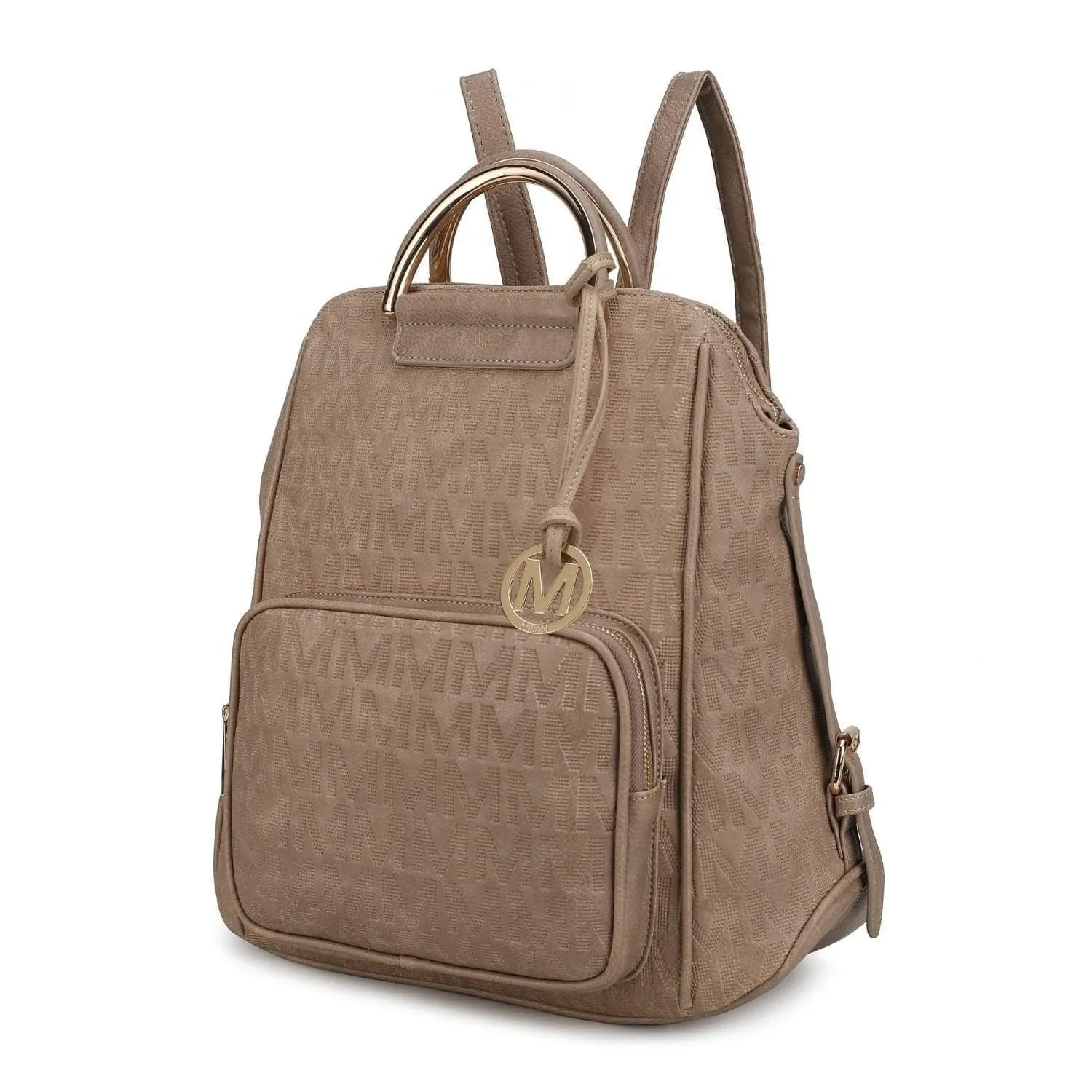 MKF Collection Torra Women's Backpack, Vegan Leather Bookbag Purse for Travel, Work and School by Mia K - Mustard