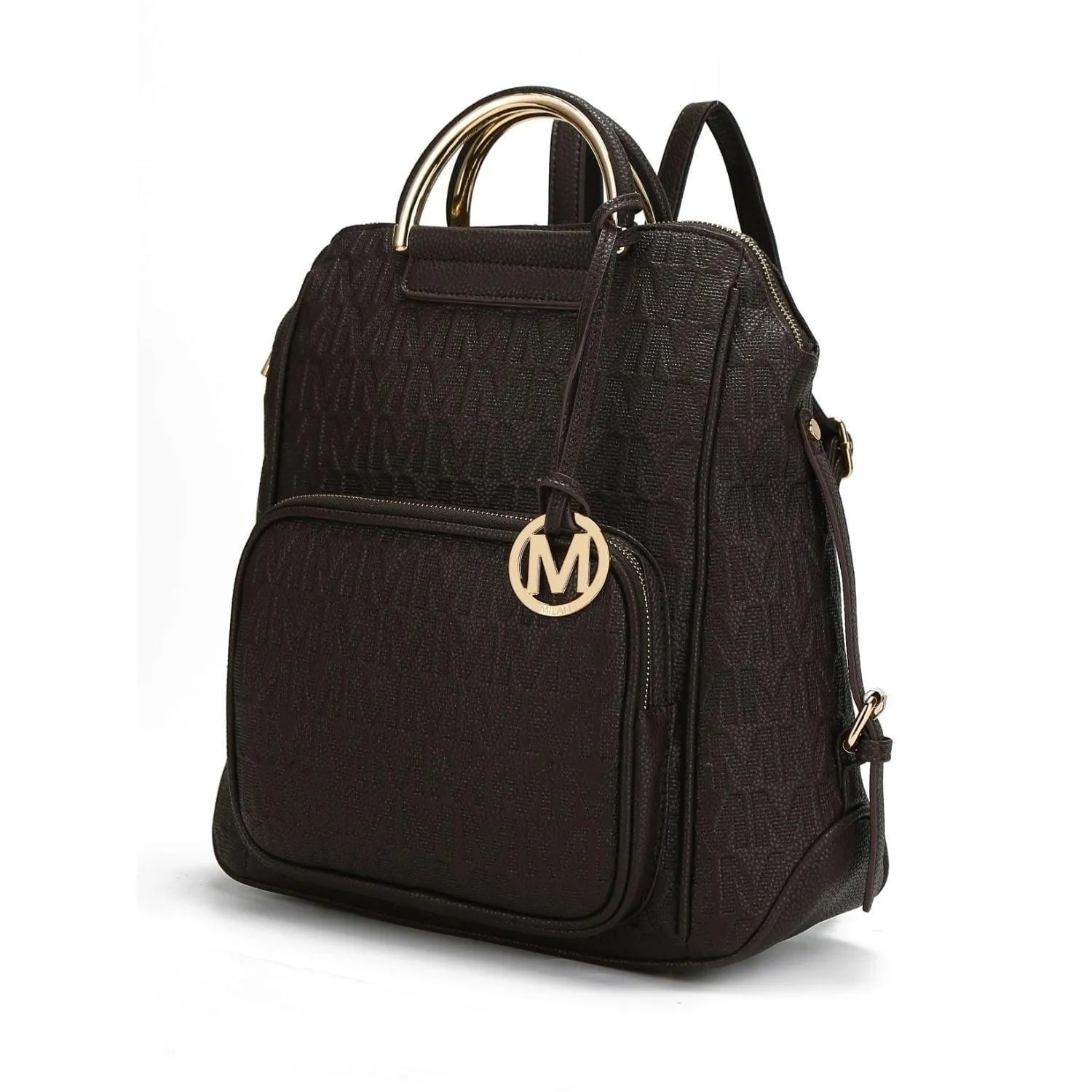 MKF Collection Torra Women's Backpack, Vegan Leather Bookbag Purse for Travel, Work and School by Mia K - Mustard