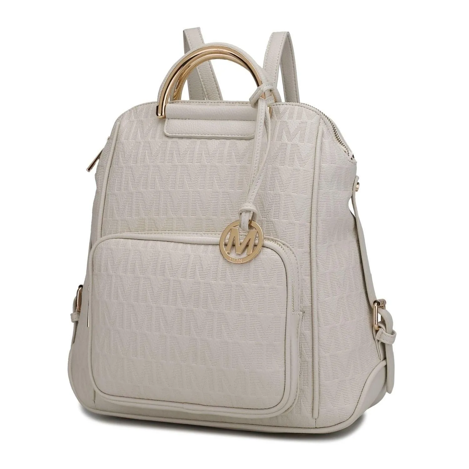 MKF Collection Torra Women's Backpack, Vegan Leather Bookbag Purse for Travel, Work and School by Mia K - Mustard