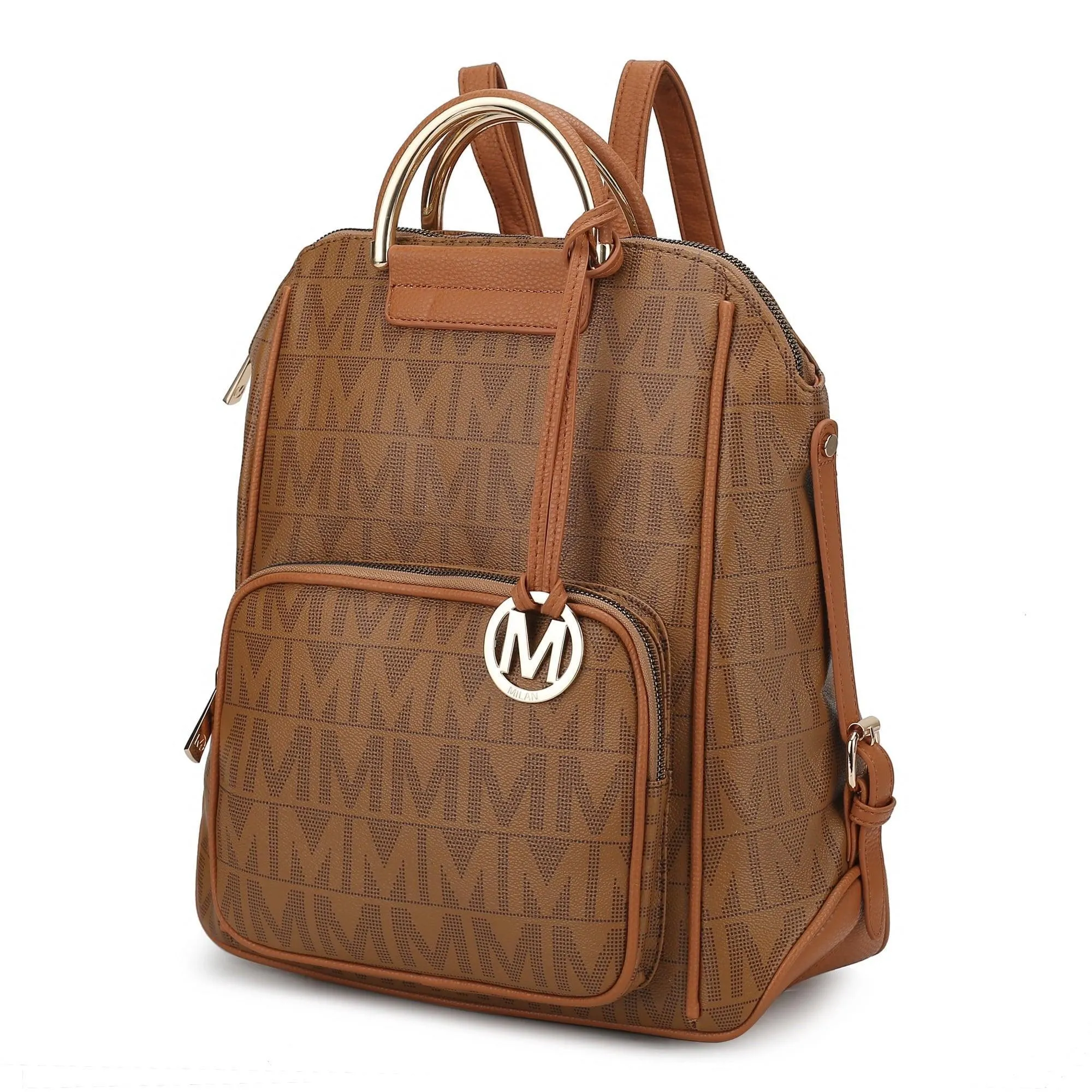 MKF Collection Torra Women's Backpack, Vegan Leather Bookbag Purse for Travel, Work and School by Mia K - Mustard