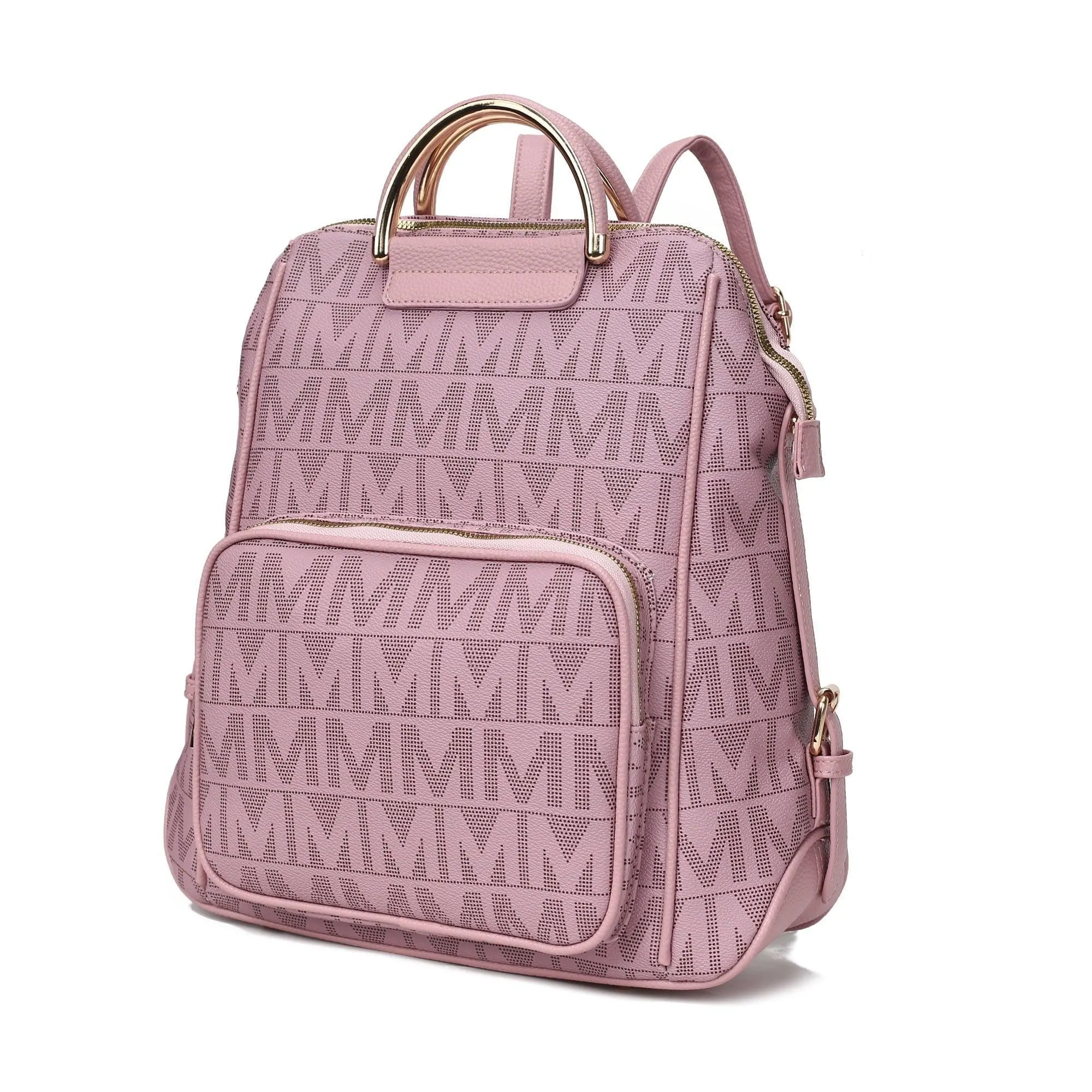 MKF Collection Torra Women's Backpack, Vegan Leather Bookbag Purse for Travel, Work and School by Mia K - Mustard