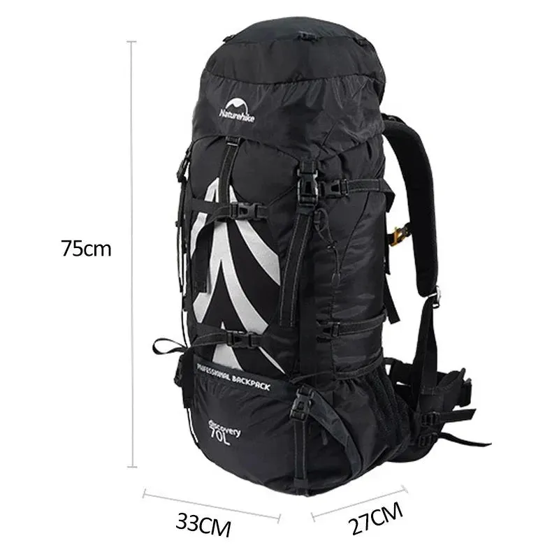 Naturehike Backpack 70L Mountaineering Unisex Rucksack for Outdoors