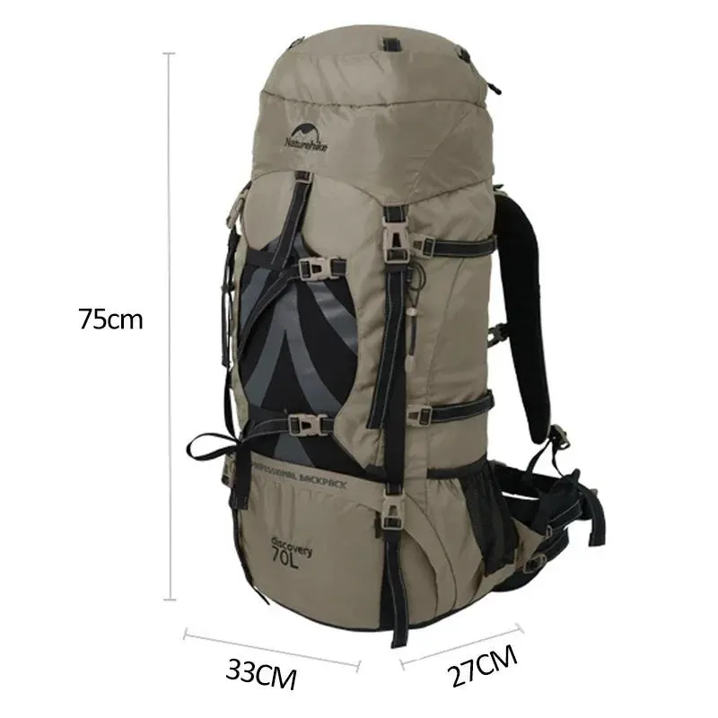 Naturehike Backpack 70L Mountaineering Unisex Rucksack for Outdoors
