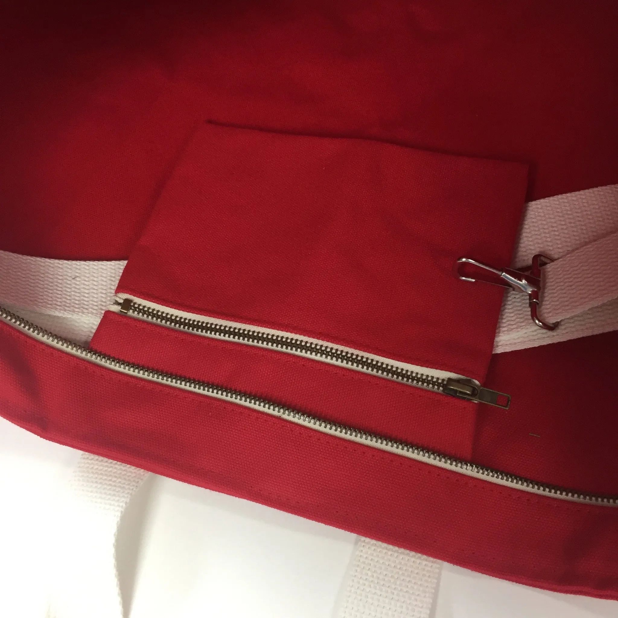 Noah - Red Canvas Holdall Bag