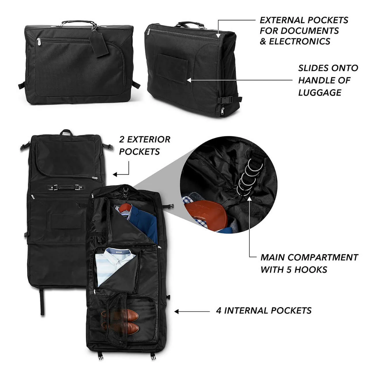 Northeastern Huskies 18" Carry On Garment Bag