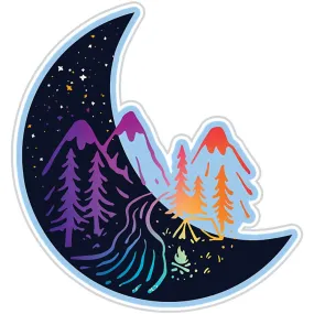 Outdoor Adventure Moon Sticker