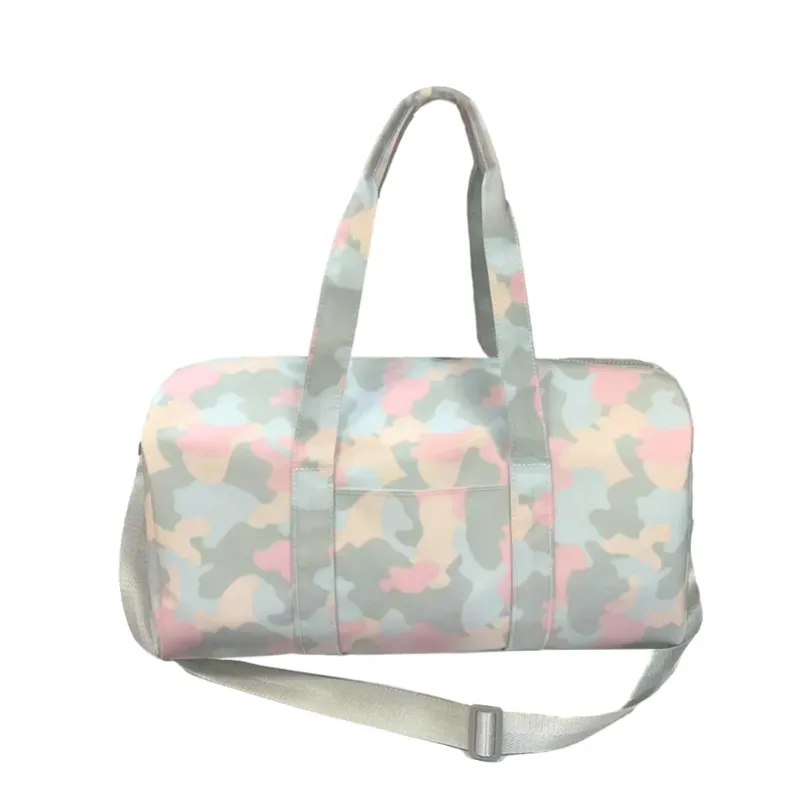 Personalized Nylon Pink Camo Duffel Weekender