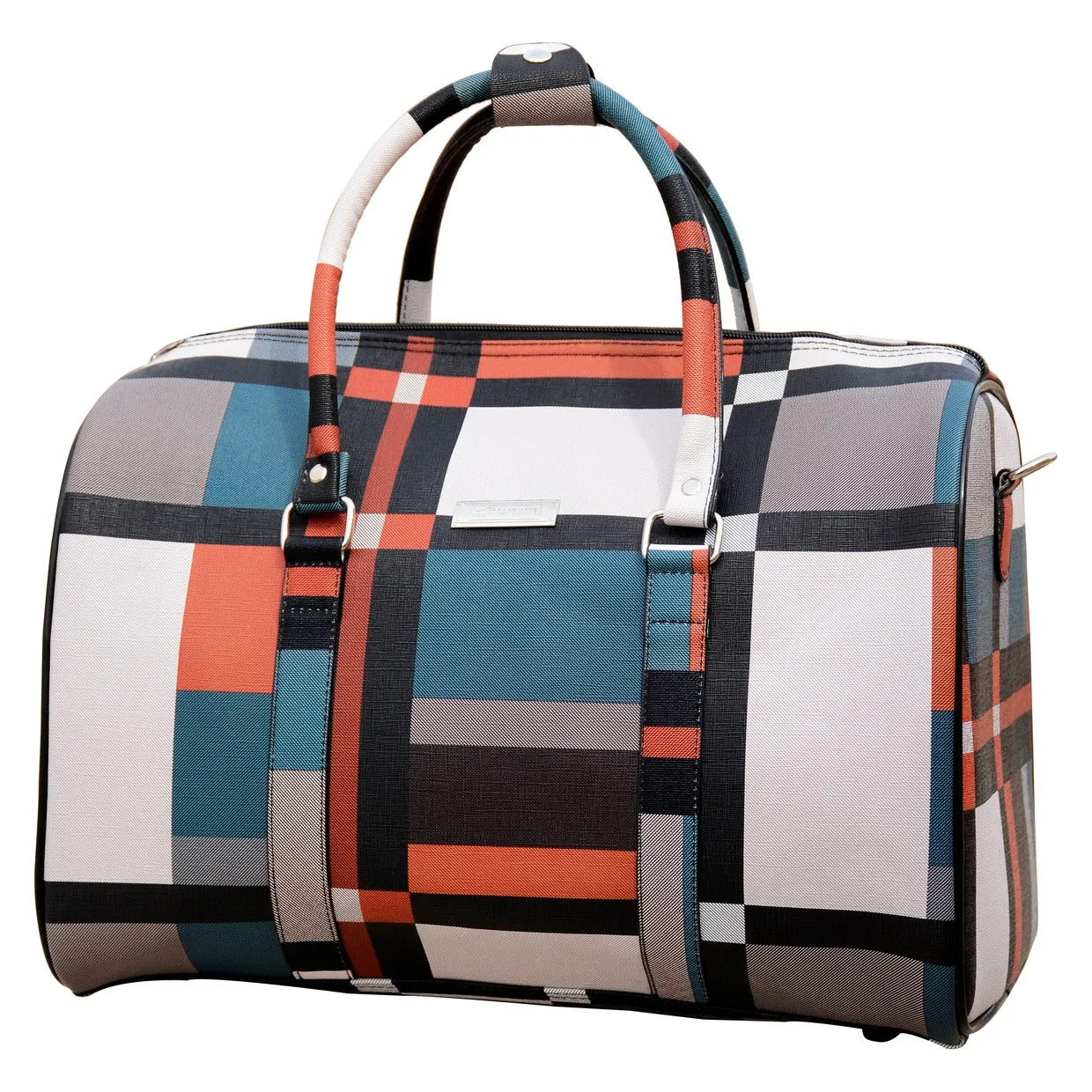 PU Check Type 40 Kg 4 Wheel Luggage Bag With Beauty Case Combo Set