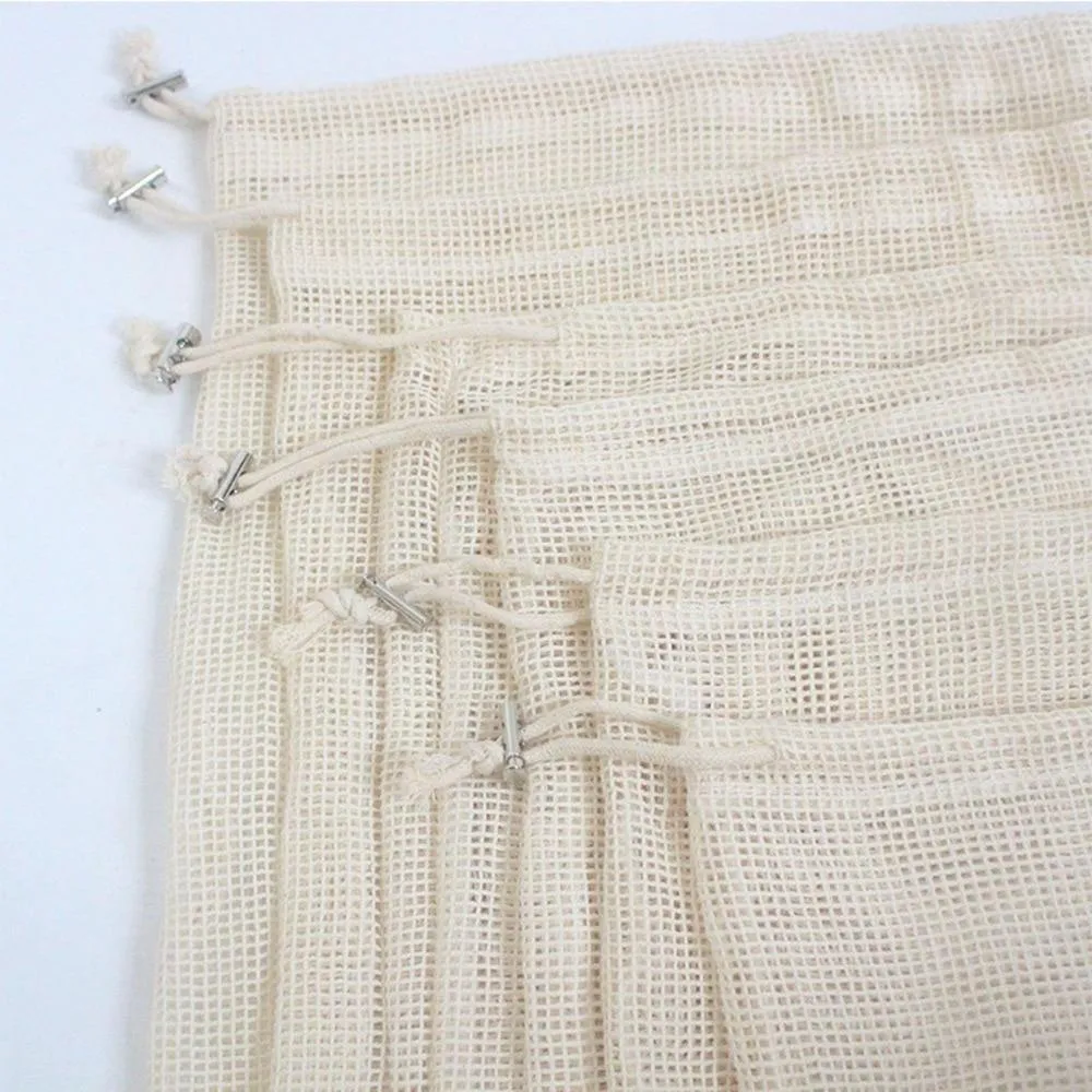 Reusable Cotton Mesh Bags
