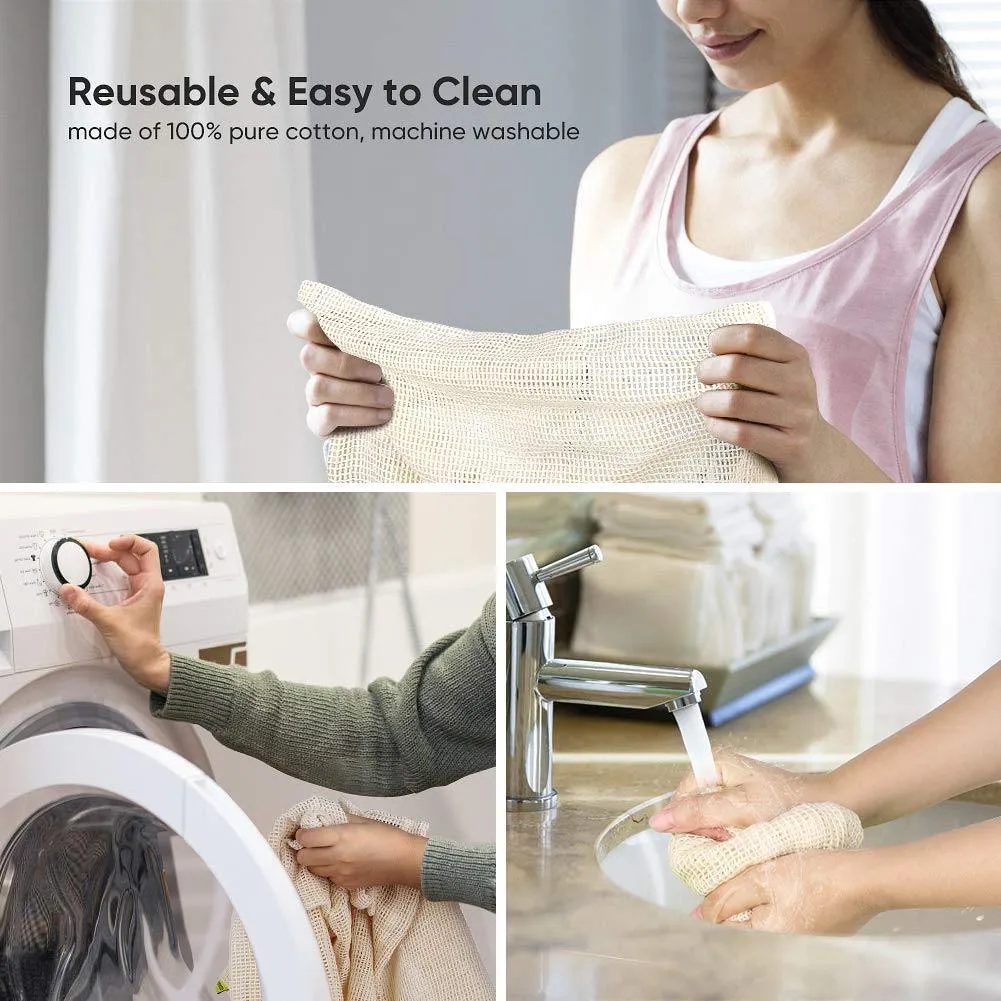 Reusable Cotton Mesh Bags