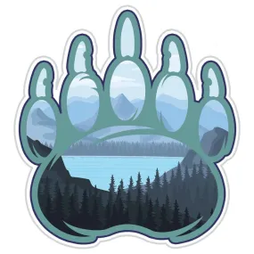 Scenic Nature Bear Paw Sticker - Wholesale