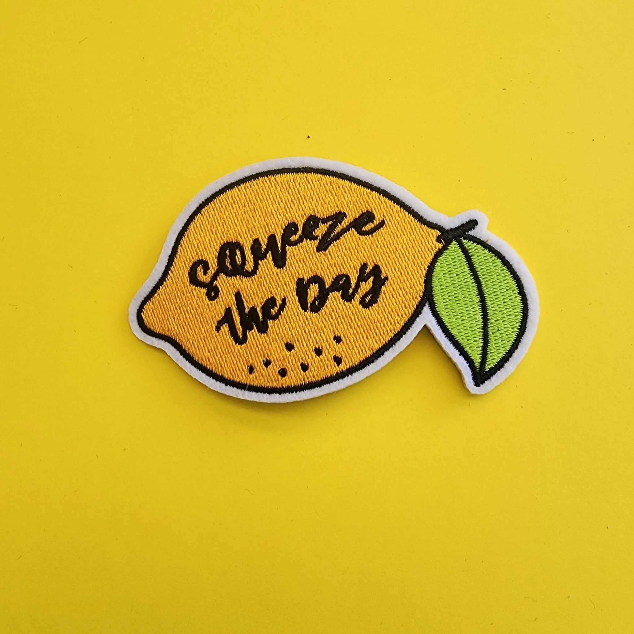 Squeeze the day Iron on Patch