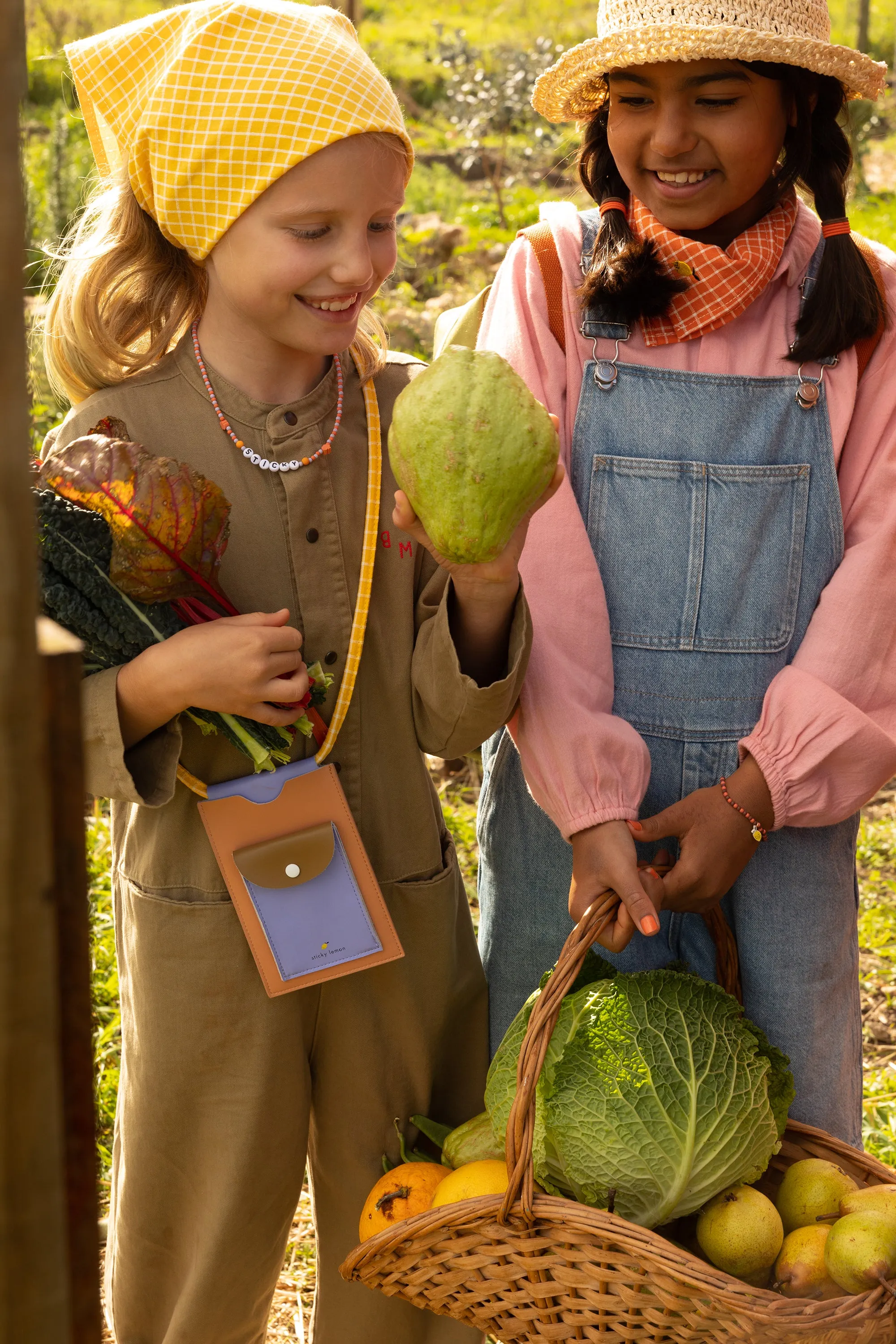 Sticky Lemon XL Farmhouse Phone Pouch, Harvest Moon